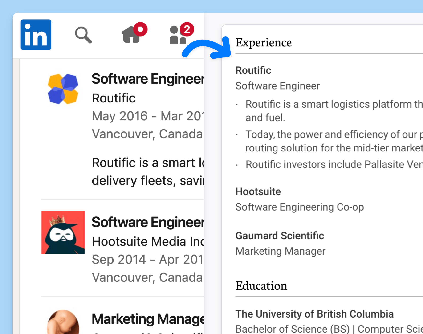 LinkedIn Resume Builder